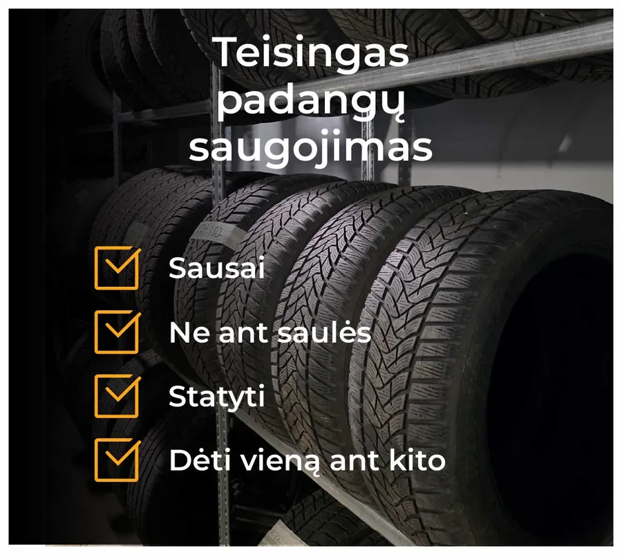 Teisingas padangų laikymas vasarą
